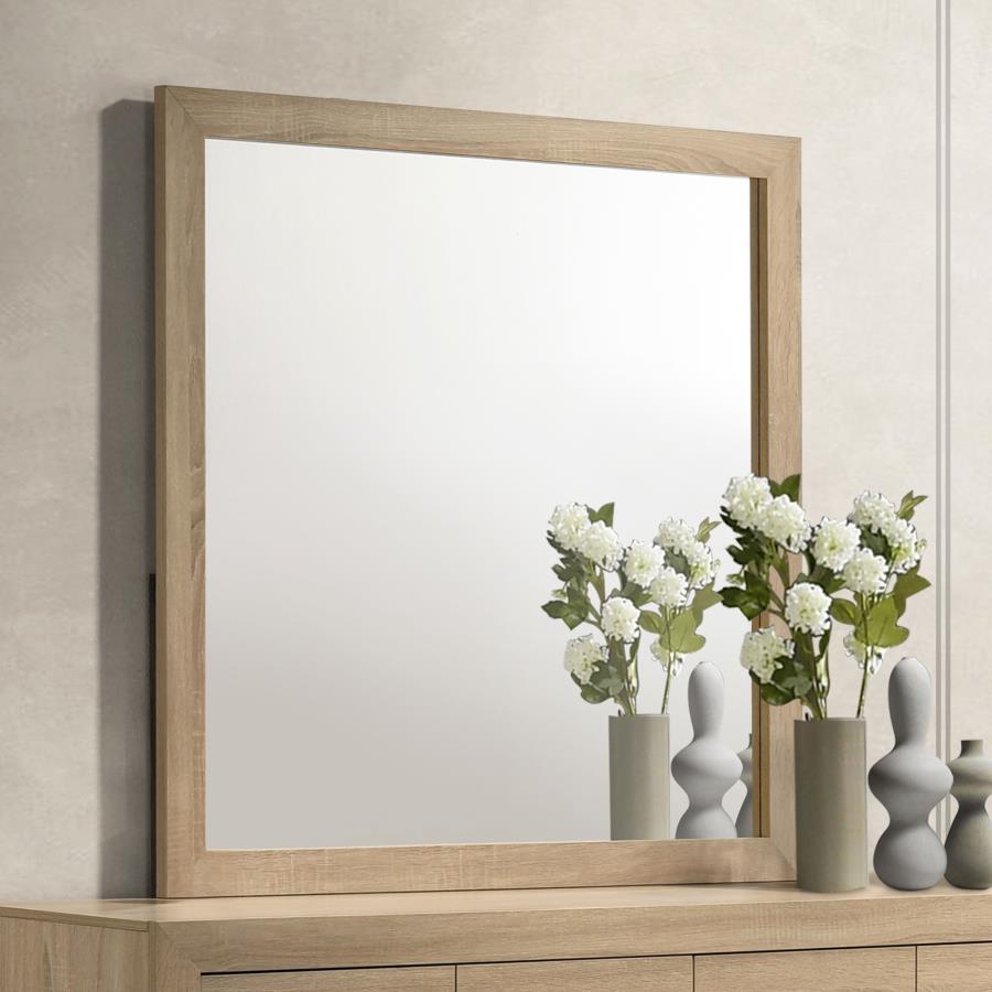 Arielle - Dresser Mirror - Light Oak Bedroom Mirrors by Coaster Fine Furniture - Walls Furniture & Mattress