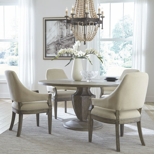 Westfield - 5 Piece Pedestal Table Set - Light Brown 5 Piece Dining Room Sets by Liberty Furniture - Walls Furniture & Mattress
