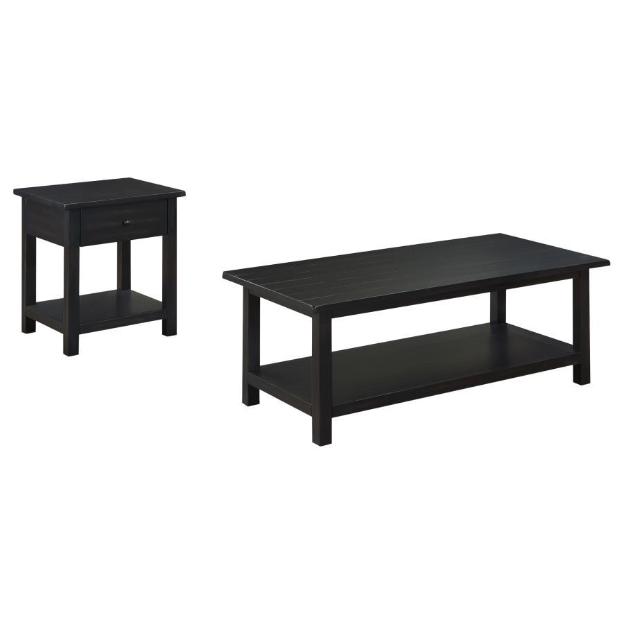 Payne - Coffee And 1 - Drawer End Table Set Table Sets by Coaster Fine Furniture - Walls Furniture & Mattress
