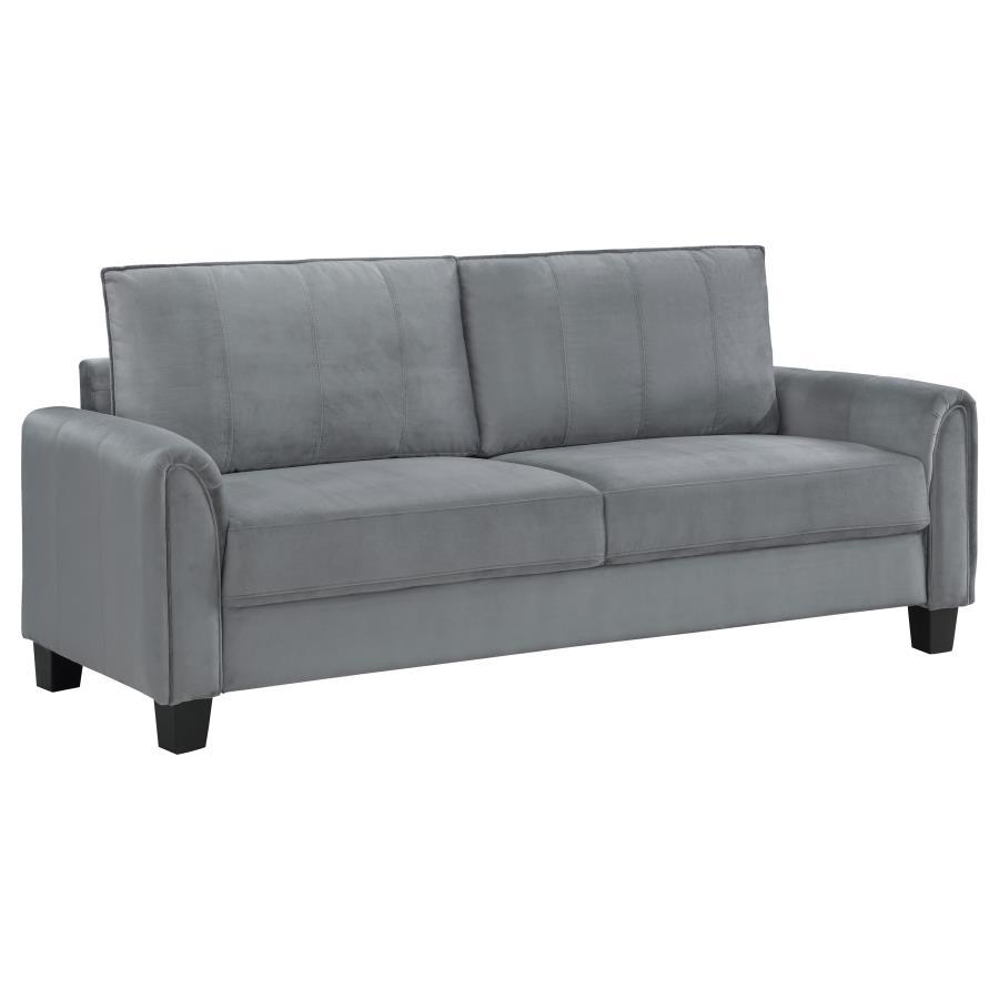 Davis - Upholstered Rolled Arm Sofa Stationary Sofas & Loveseats by Coaster Fine Furniture - Walls Furniture & Mattress