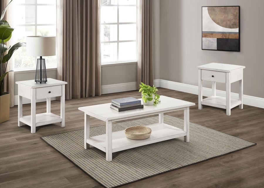 Payne - Coffee And 1 - Drawer End Table Set Table Sets by Coaster Fine Furniture - Walls Furniture & Mattress
