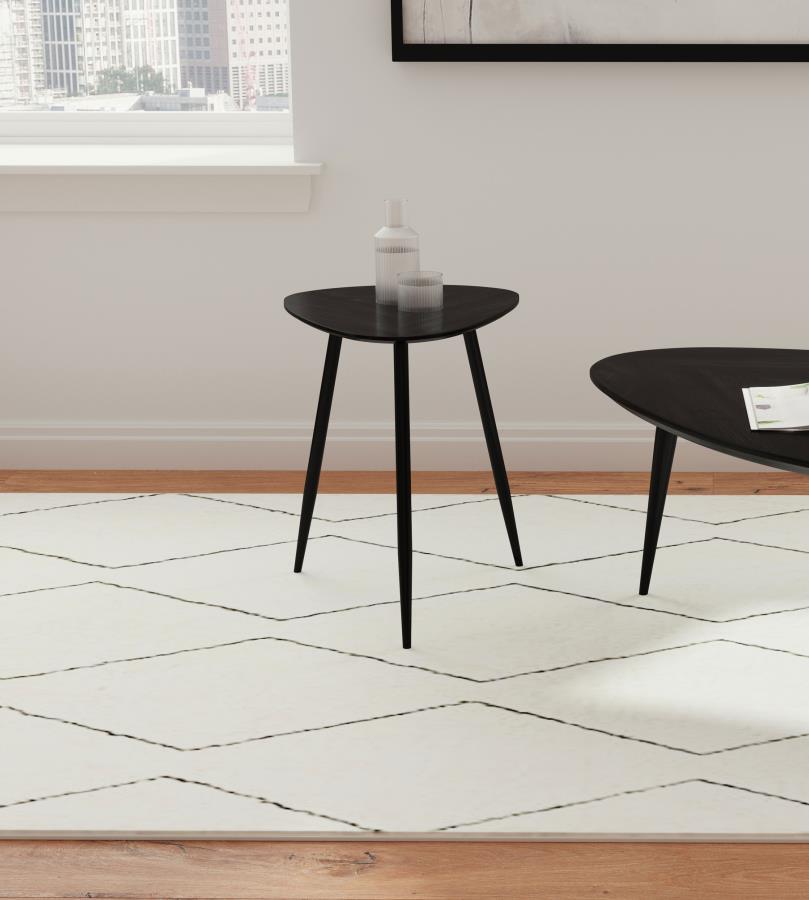 Odessa - Triangular Solid Wood Coffee Table End Tables by Coaster Fine Furniture - Walls Furniture & Mattress