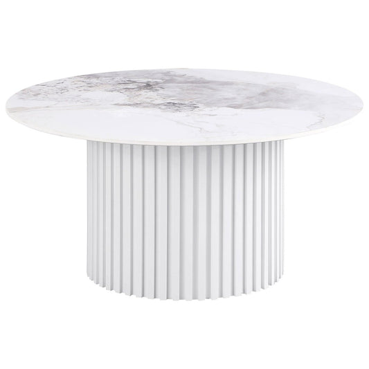 Rowena - Round Sintered Stone Table End Tables by Coaster Fine Furniture - Walls Furniture & Mattress