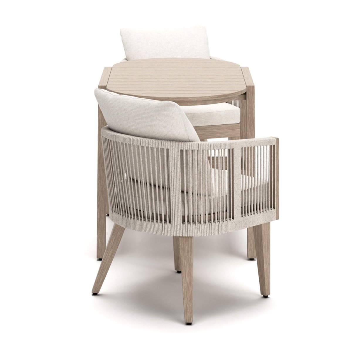 Ivory Vine - Chairs With Cushion / Table Set (Set of 3) - Beige 3 Piece Outdoor Sets by Signature Design by Ashley® - Walls Furniture & Mattress