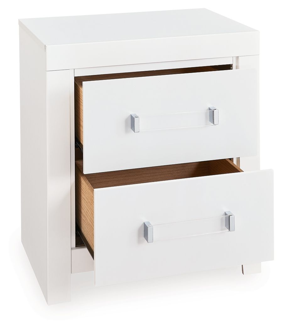 Maeling - Two Drawer Night Stand Accent Nightstands by Signature Design by Ashley® - Walls Furniture & Mattress