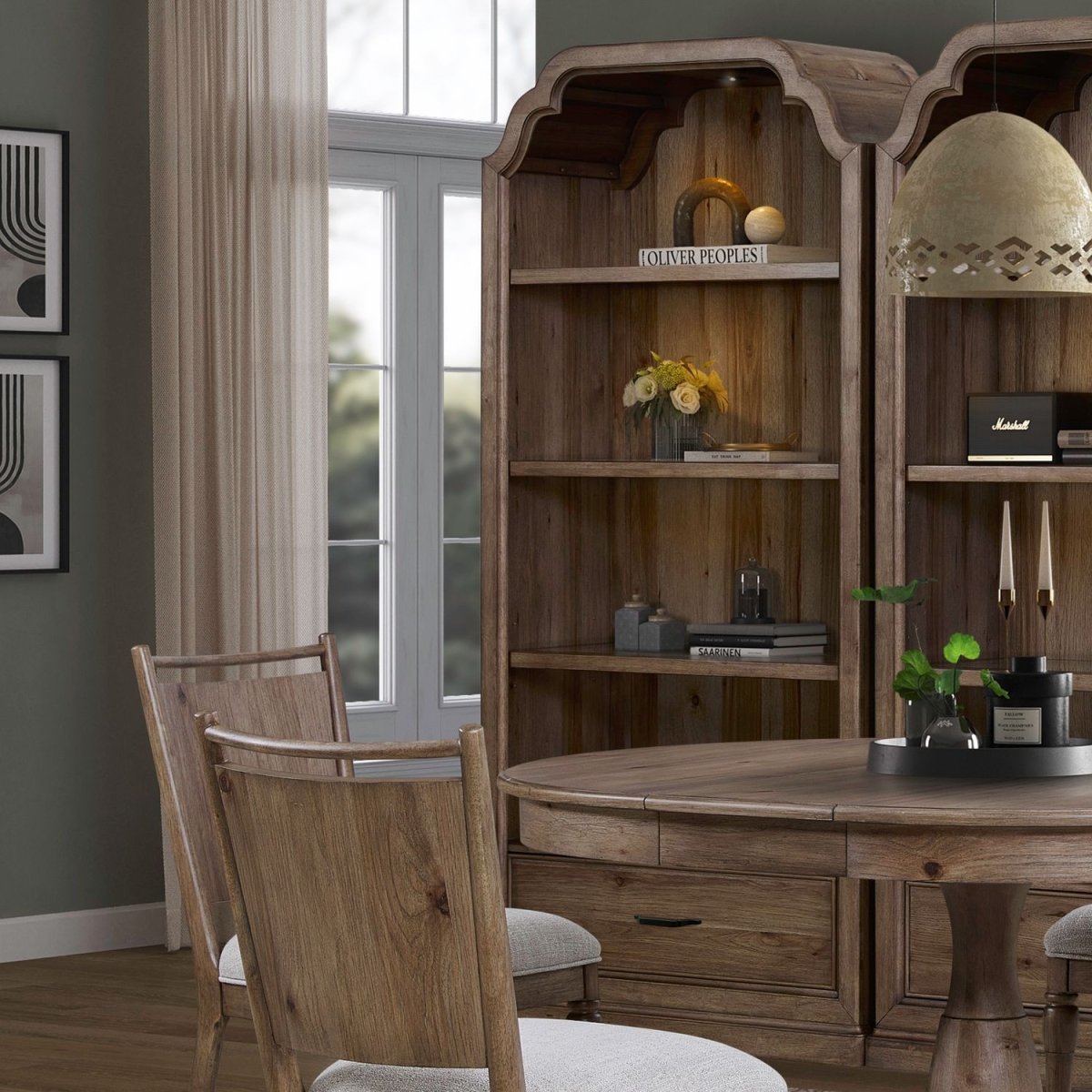 Hickory Grove - Display Cabinet - Brown Display Cabinets by Liberty Furniture - Walls Furniture & Mattress