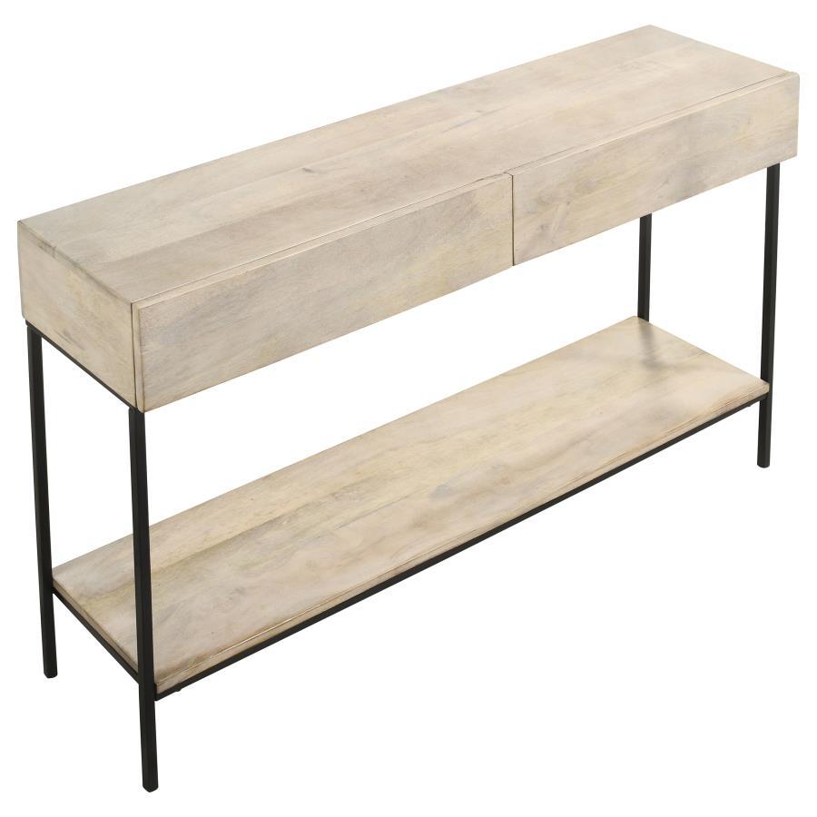 Rubeus - 2 - Drawer Wood Entryway Console Table - White Washed Console Tables by CoasterEssence - Walls Furniture & Mattress
