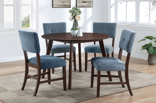 Tioga - 47" Round Dining Table Set 5 Piece Dining Room Sets by New Classic - Walls Furniture & Mattress