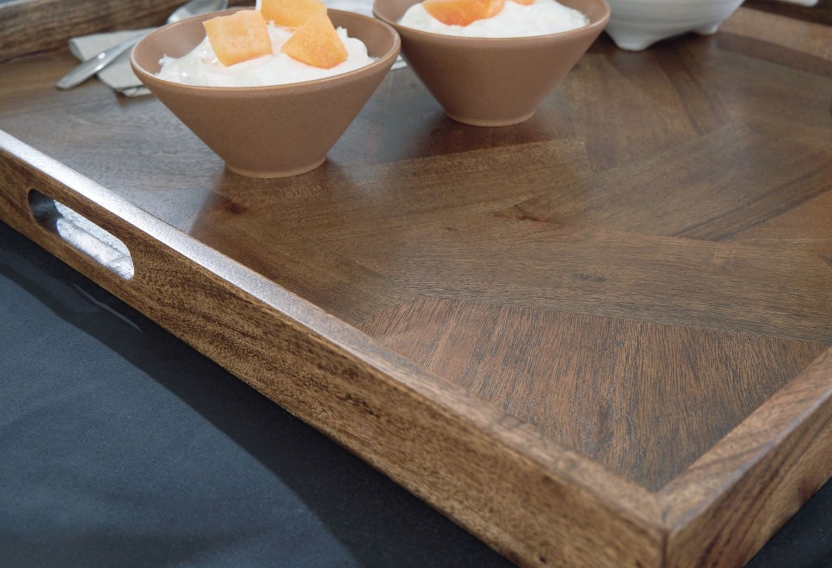 Heddford - Tray - Brown Trays by Signature Design by Ashley® - Walls Furniture & Mattress