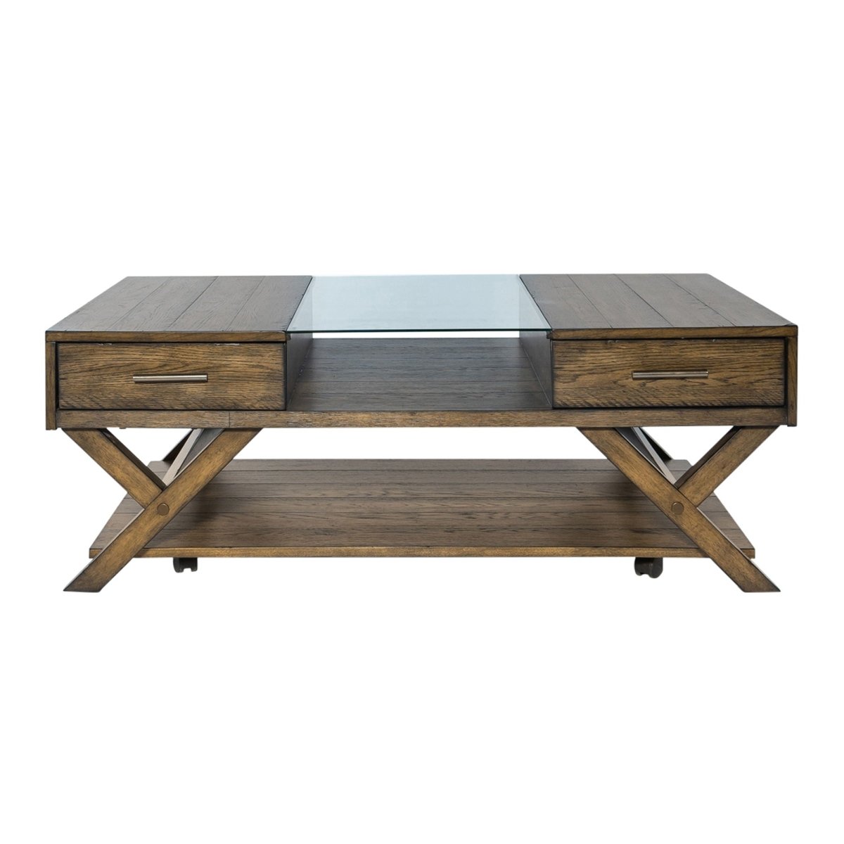 Lennox - Display Cocktail Table - Dark Brown Cocktail Tables by Liberty Furniture - Walls Furniture & Mattress
