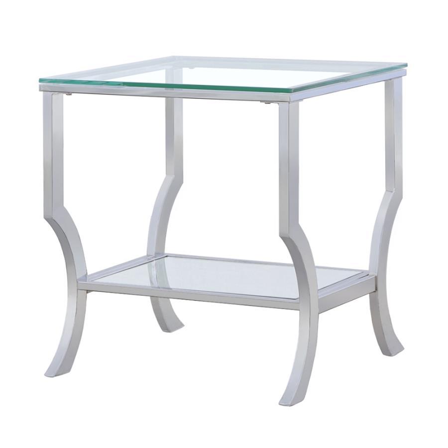 Saide - Rectangular Glass Top Table End Tables by CoasterEssence - Walls Furniture & Mattress