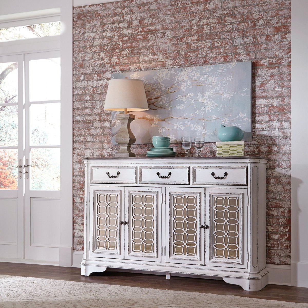 Magnolia Manor - Hall Buffet - White Buffets by Liberty Furniture - Walls Furniture & Mattress