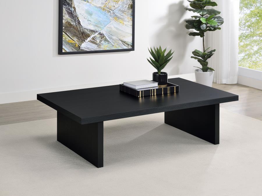 Max - Rectangular Engineered Laminate Coffee Table - Black Coffee Tables by Coaster Fine Furniture - Walls Furniture & Mattress