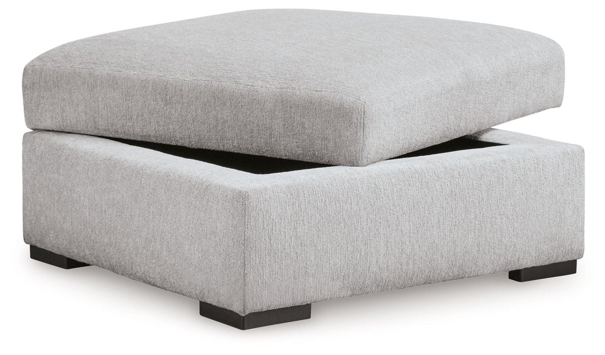 Gabyleigh - Ottoman With Storage - Nickel Storage Ottomans by Benchcraft® - Walls Furniture & Mattress