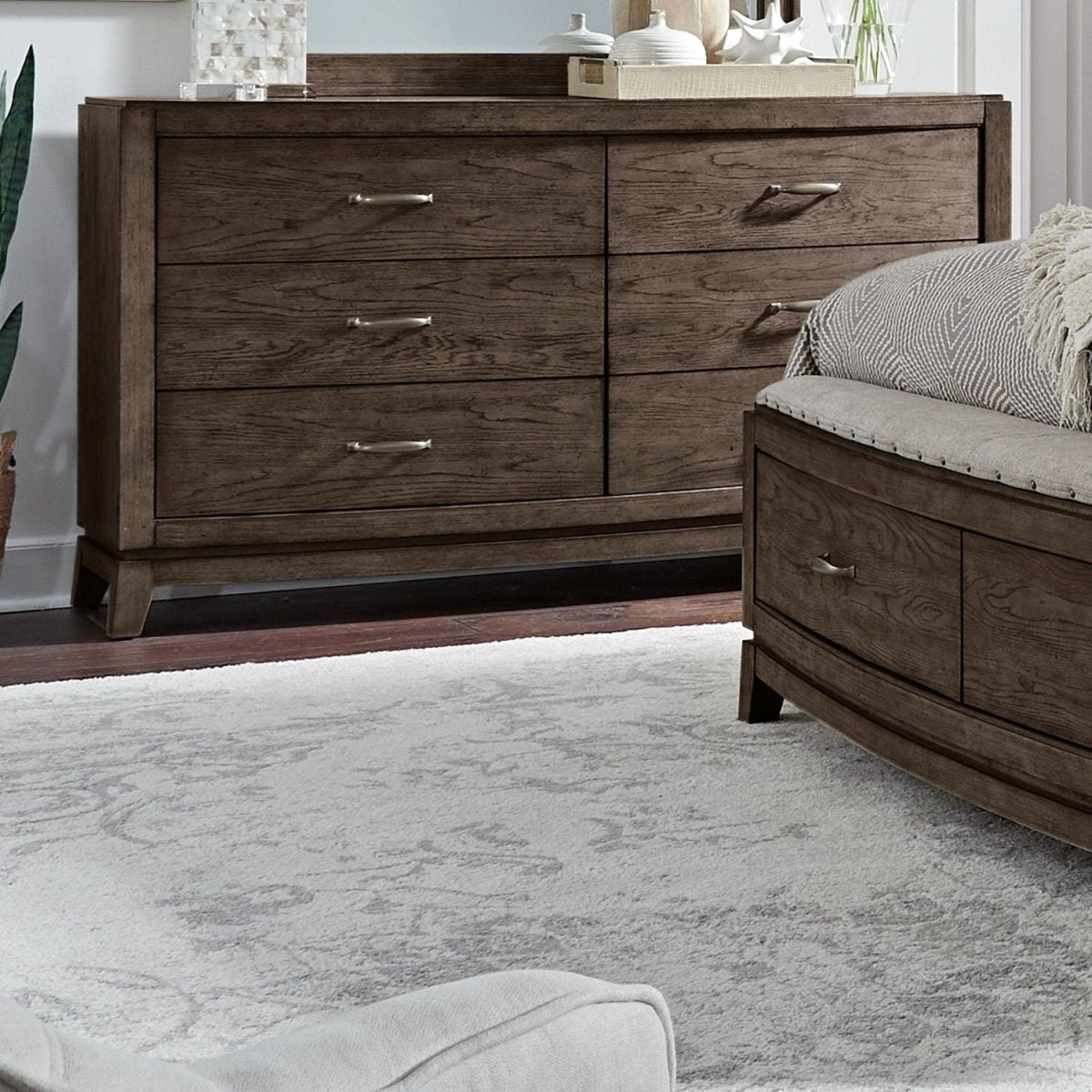 Avalon - 6 Drawer Dresser - Brown Dressers by Liberty Furniture - Walls Furniture & Mattress