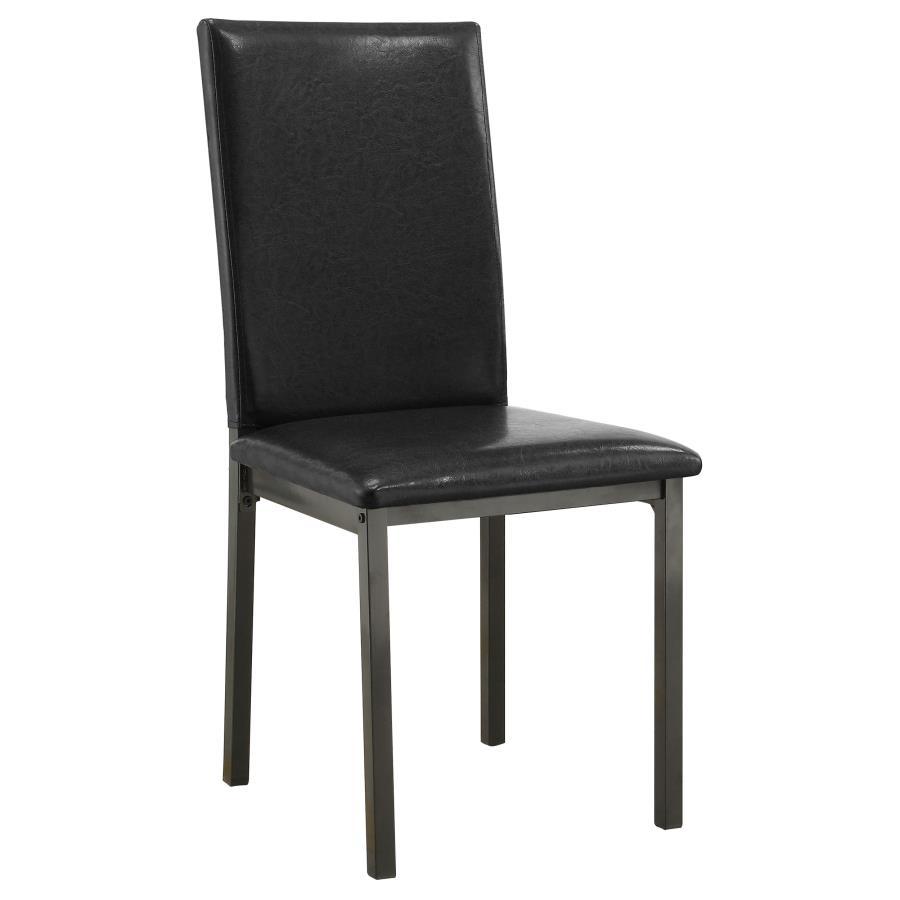 Garza - Upholstered Dining Side Chairs (Set of 2) - Black Chair Sets by CoasterEveryday - Walls Furniture & Mattress