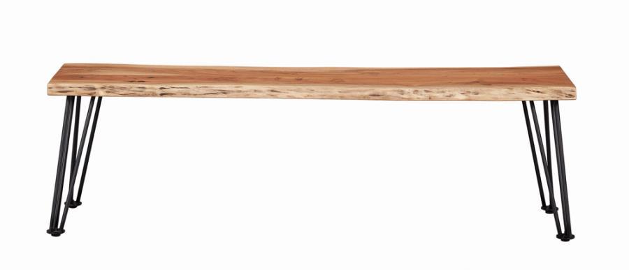 Sherman - Wood Dining Bench - Natural Acacia Dining Benches by CoasterEssence - Walls Furniture & Mattress