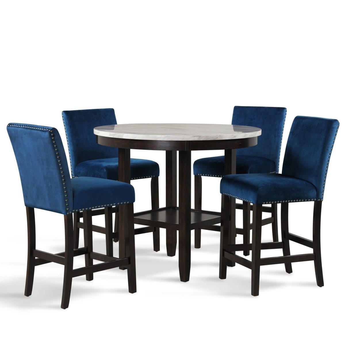 Celeste - Round Counter Table Set 5 Piece Dining Room Sets by New Classic - Walls Furniture & Mattress