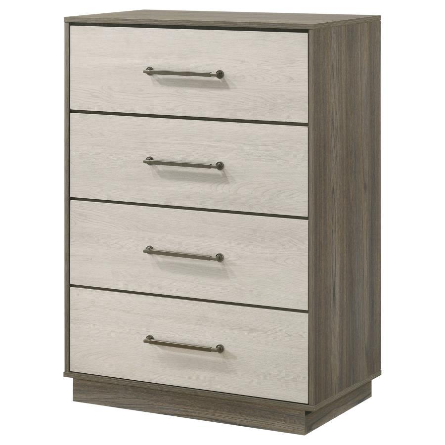 Fenwick - 4 - Drawer Chest Of Drawers - Gray Oak Accent Chests by Coaster Fine Furniture - Walls Furniture & Mattress