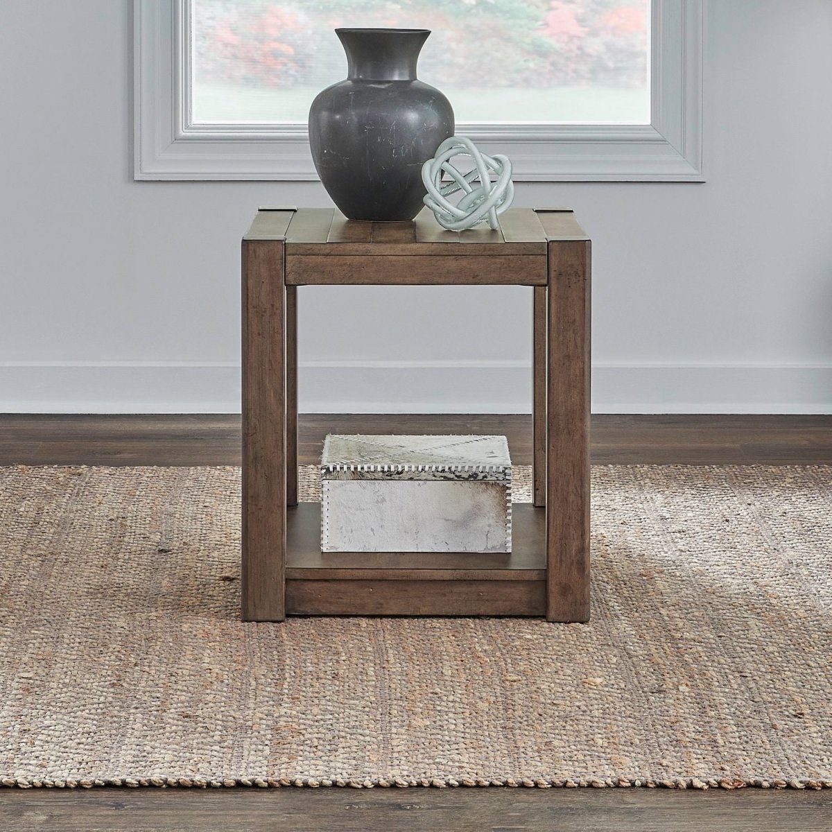 Broadmore - Square Chairside Table - Brown Chair Side Tables by Liberty Furniture - Walls Furniture & Mattress
