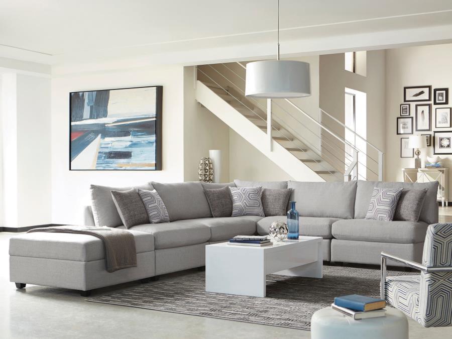 Cambria - Upholstered Modular Sectional Sofa Stationary Sectionals by CoasterElevations - Walls Furniture & Mattress