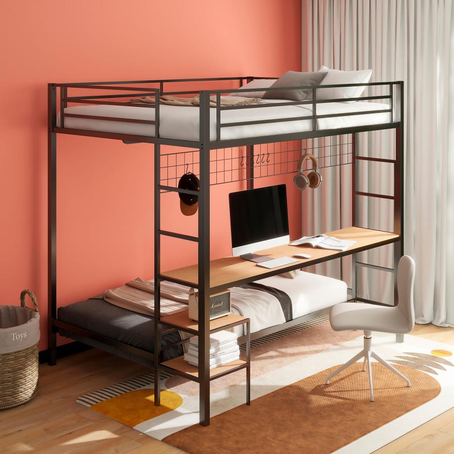 Campus - Metal Workstation Bunk Bed Bunk Beds by Coaster Fine Furniture - Walls Furniture & Mattress