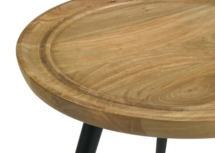 Zoe - Round Mango Wood Table End Tables by CoasterEssence - Walls Furniture & Mattress