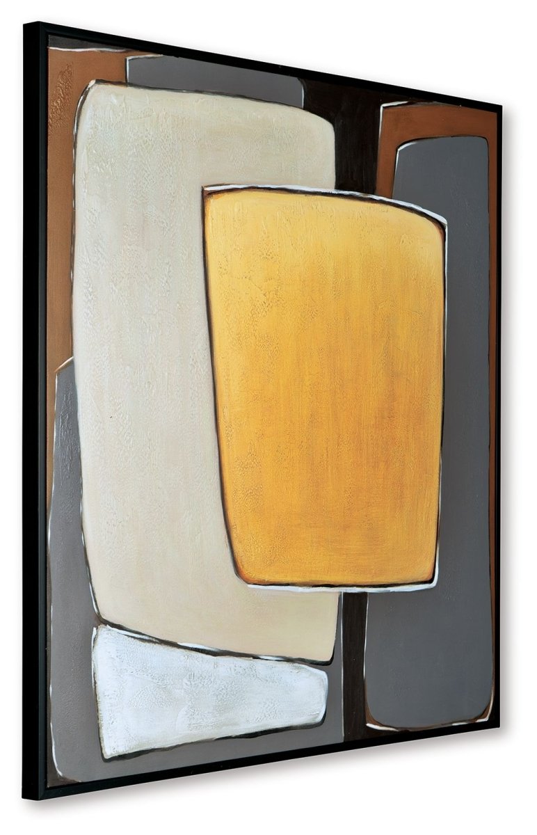 Actman - Wall Art - Cream / Brown / Gray Canvas Art by Signature Design by Ashley® - Walls Furniture & Mattress
