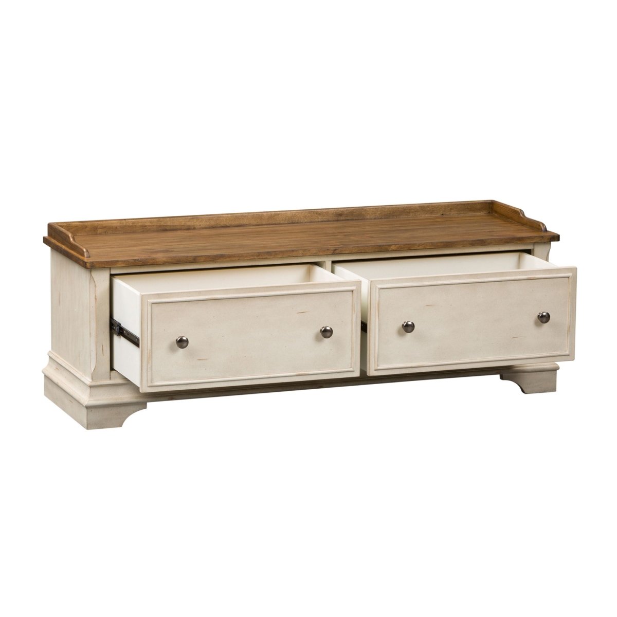 Morgan Creek - Storage Hall Bench - White Storage Benches by Liberty Furniture - Walls Furniture & Mattress