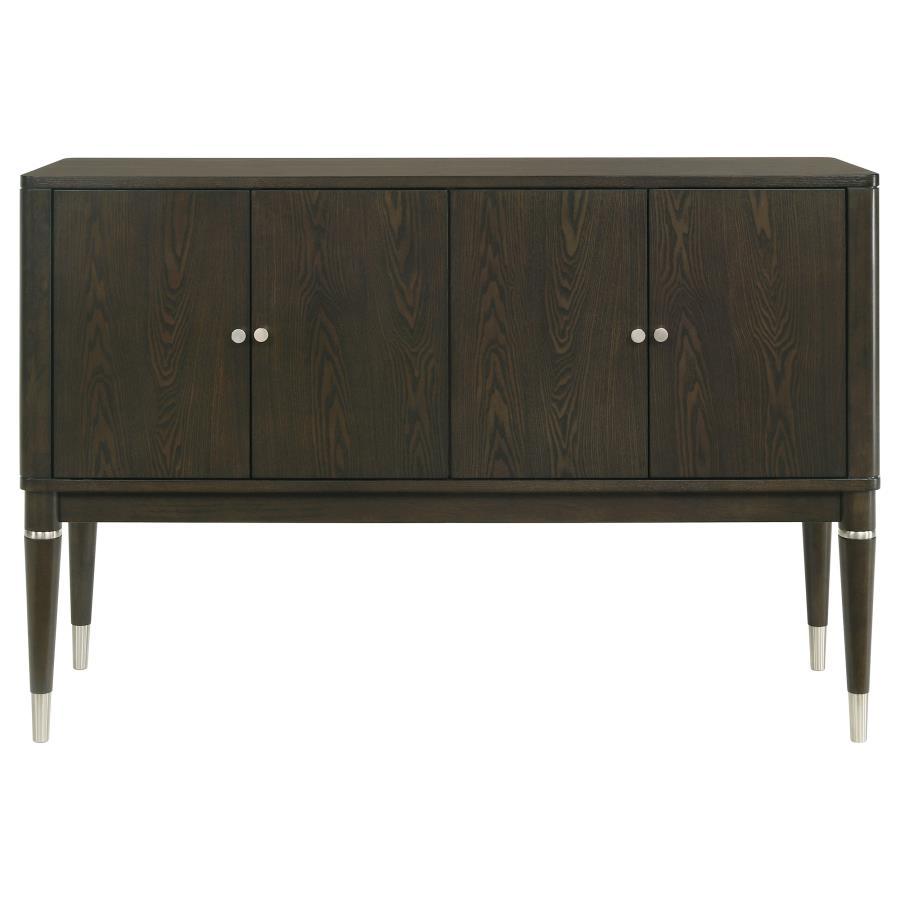 Reseda - 4 - Door Dining Sideboard Server With Shelves - Ash Brown Servers by Coaster Fine Furniture - Walls Furniture & Mattress