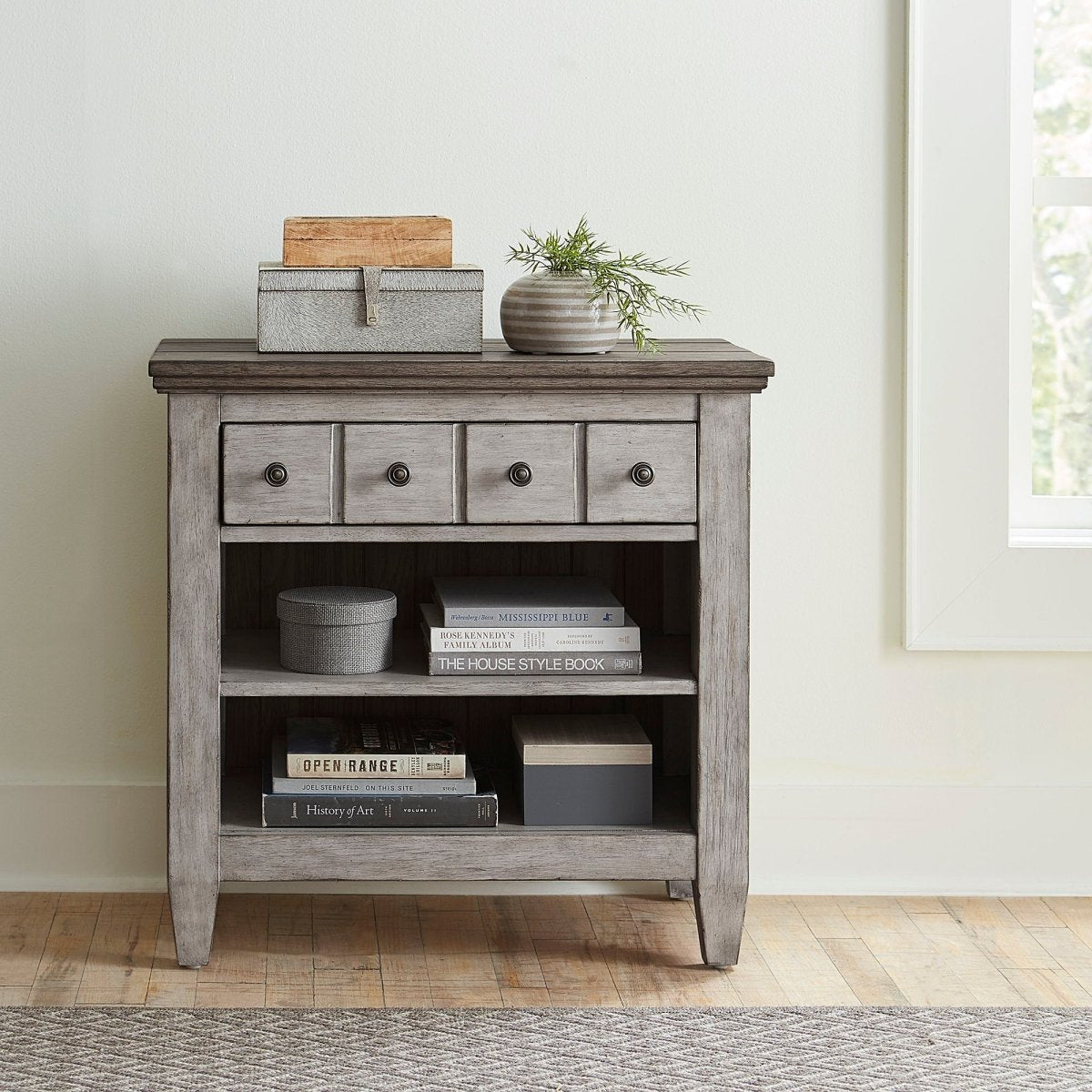 Heartland - 1 Drawer Nightstand With Charging Station - White Nightstands w/ Charging Stations by Liberty Furniture - Walls Furniture & Mattress