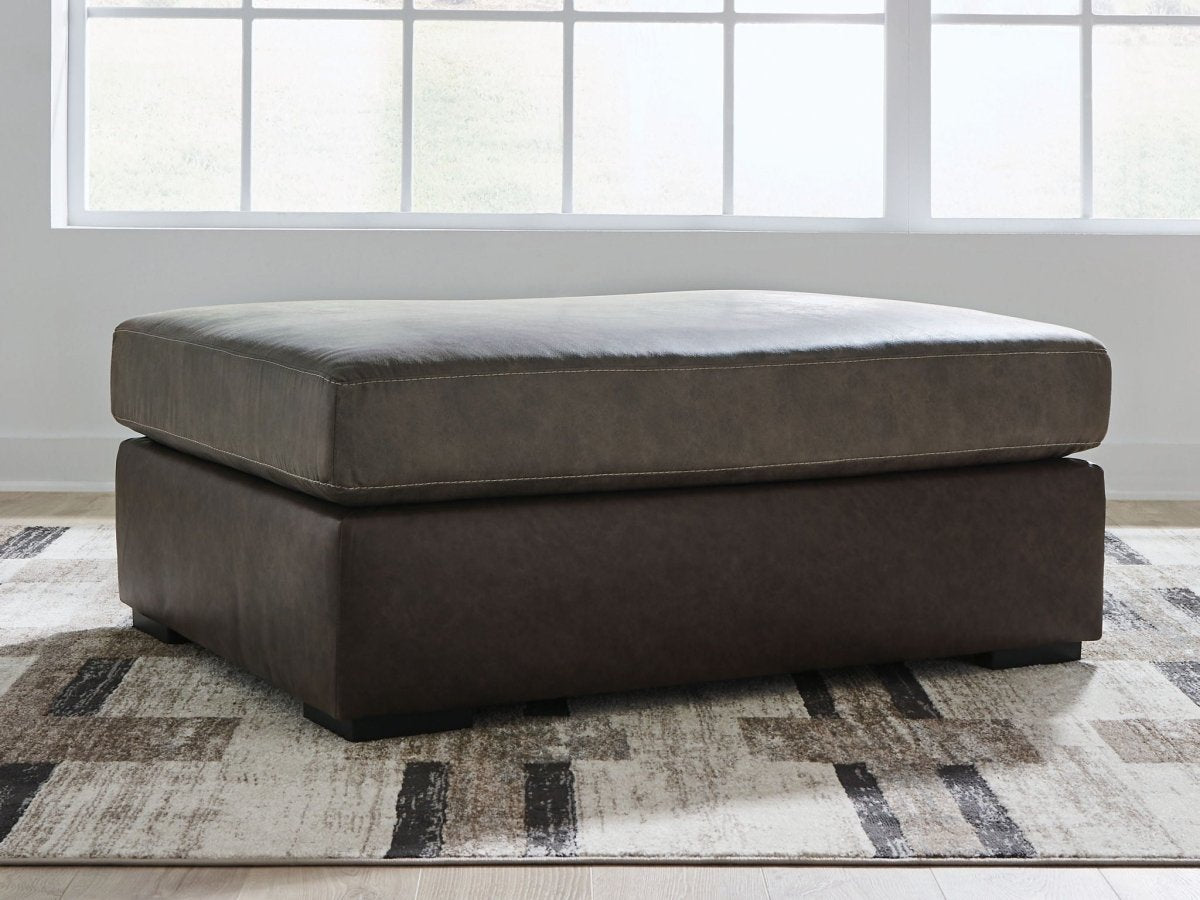 Castille Way - Oversized Accent Ottoman - Fossil Accent Ottomans by Signature Design by Ashley® - Walls Furniture & Mattress