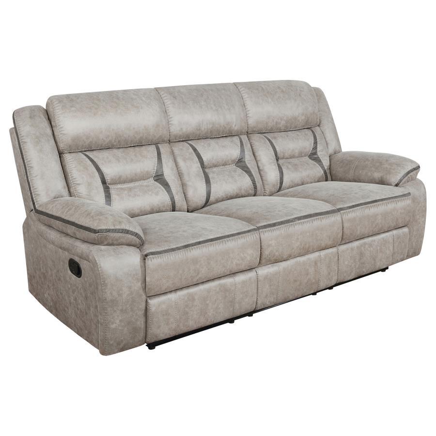 Greer - Upholstered Motion Reclining Sofa Reclining Sofas by CoasterEveryday - Walls Furniture & Mattress