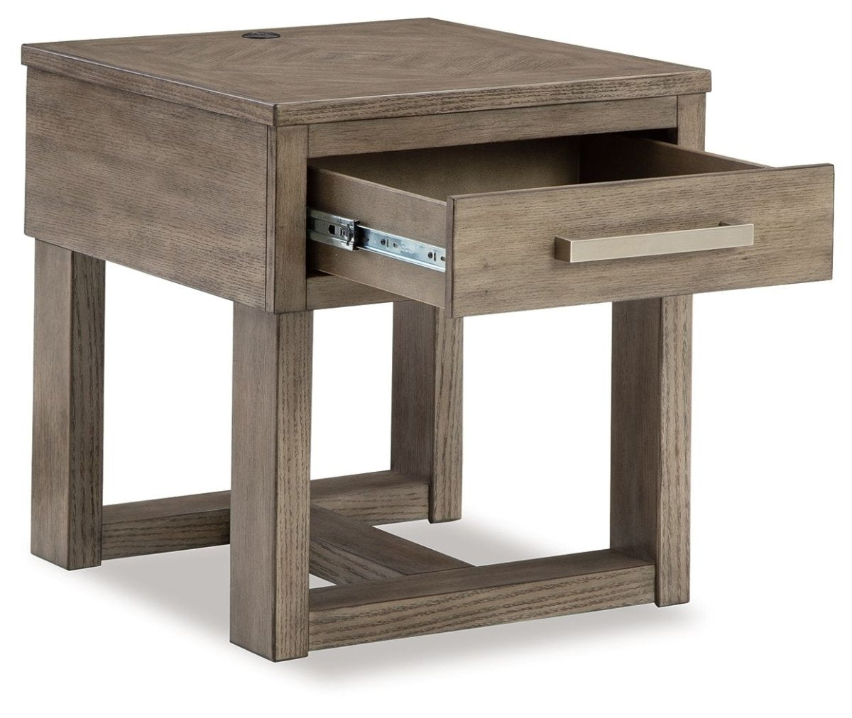 Loyaska - Rectangular End Table - Grayish Brown End Tables by Signature Design by Ashley® - Walls Furniture & Mattress
