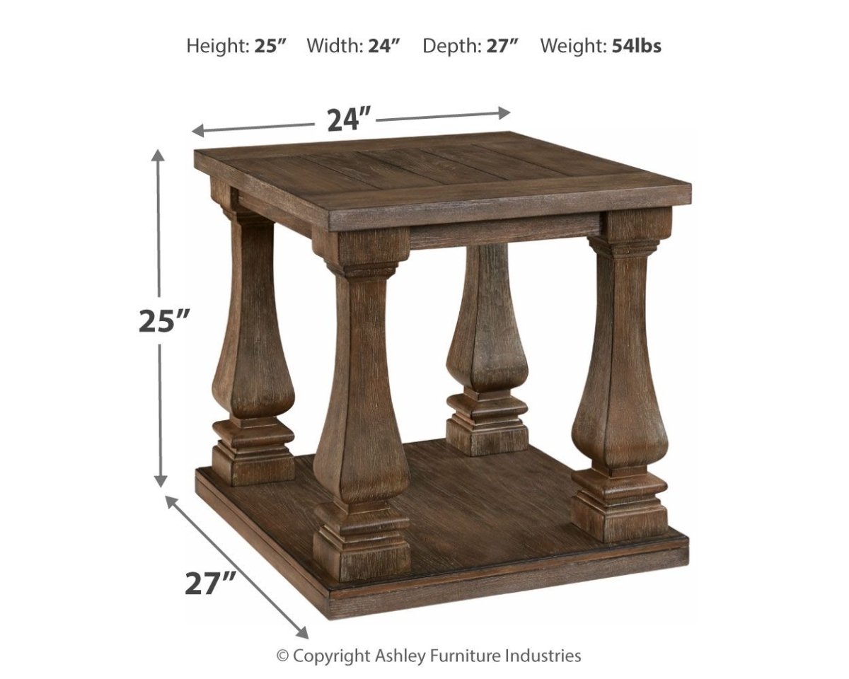 Johnelle - Rectangular End Table - Gray End Tables by Signature Design by Ashley® - Walls Furniture & Mattress
