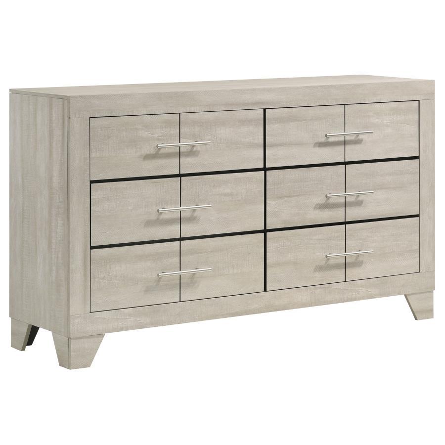 Trenton - 6 - Drawer Dresser Dressers by Coaster Fine Furniture - Walls Furniture & Mattress