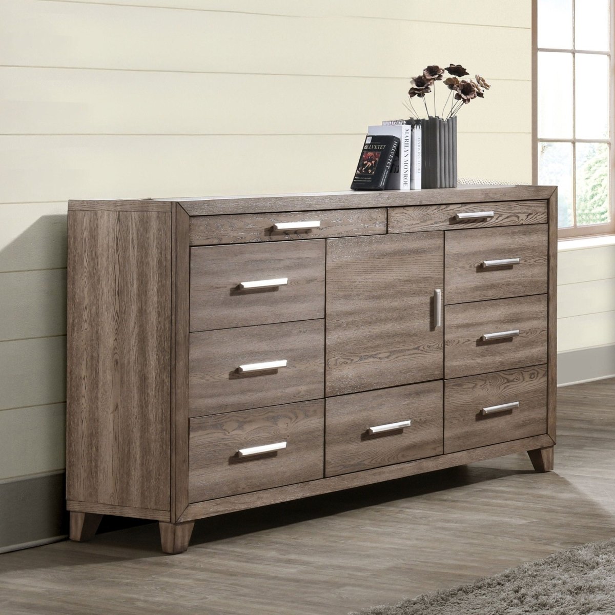 Harrisburg - 9 Drawer Dresser - Walnut Dressers by New Classic - Walls Furniture & Mattress