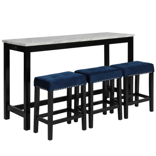 Celeste - Theater Bar Table Set 4 Piece Dining Room Sets by New Classic - Walls Furniture & Mattress