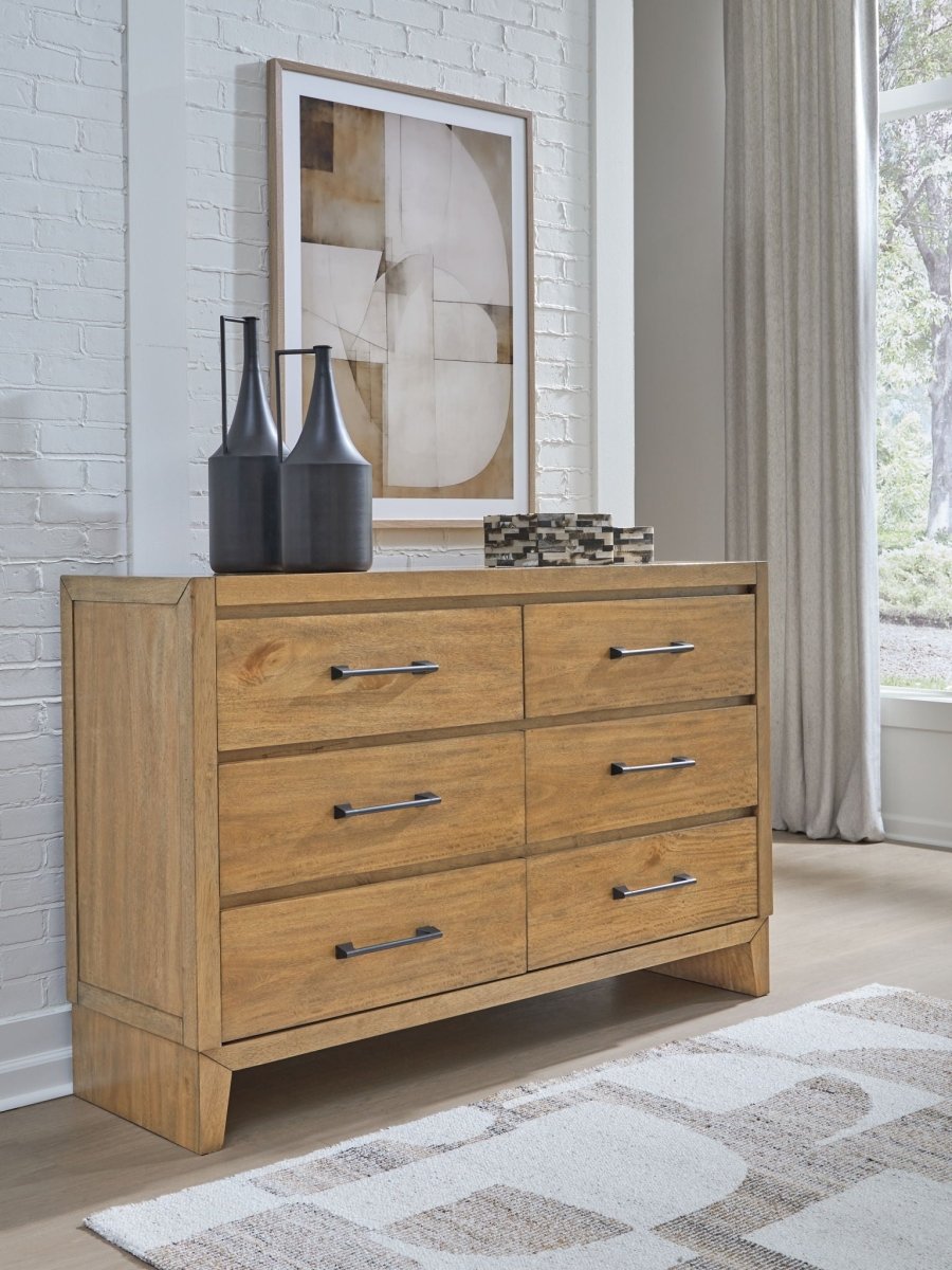 Sherbana - Dresser - Light Brown Dressers by Signature Design by Ashley® - Walls Furniture & Mattress