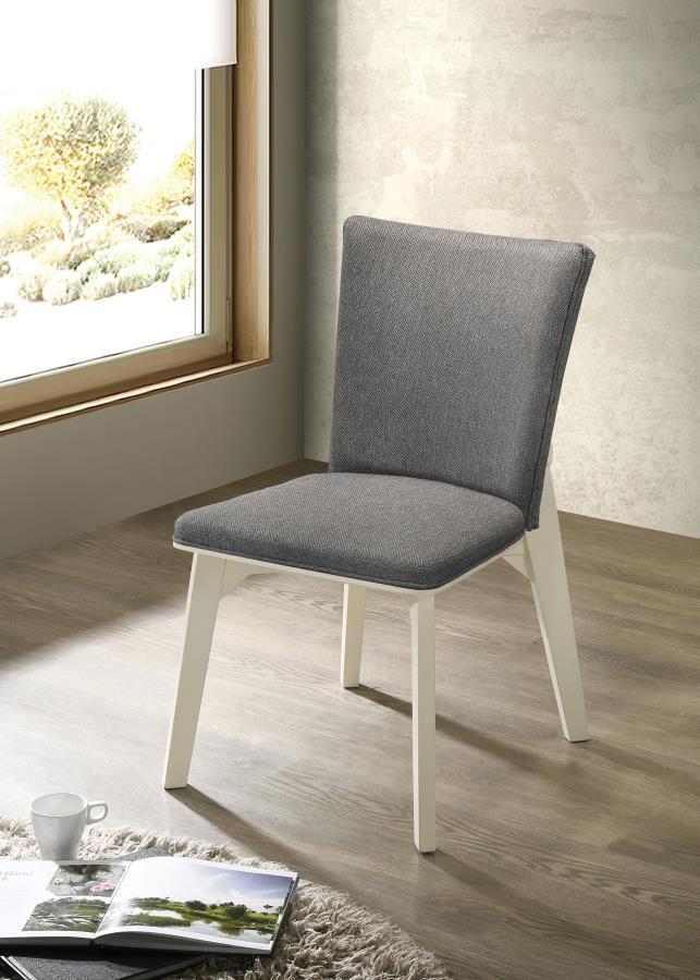 Biloxi - Upholstered Dining Side Chair (Set of 2) - Gray Chair Sets by Coaster Fine Furniture - Walls Furniture & Mattress