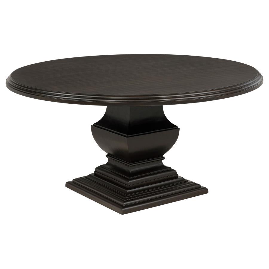 Twyla - 60" Round Wood Dining Room Table - Dark Cocoa Dining Tables by Coaster Fine Furniture - Walls Furniture & Mattress