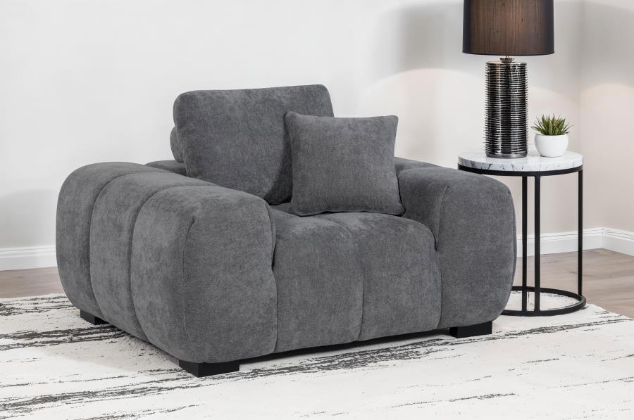 Octavia - Upholstered Track Arm Accent Chair Arm Chairs by Coaster Fine Furniture - Walls Furniture & Mattress