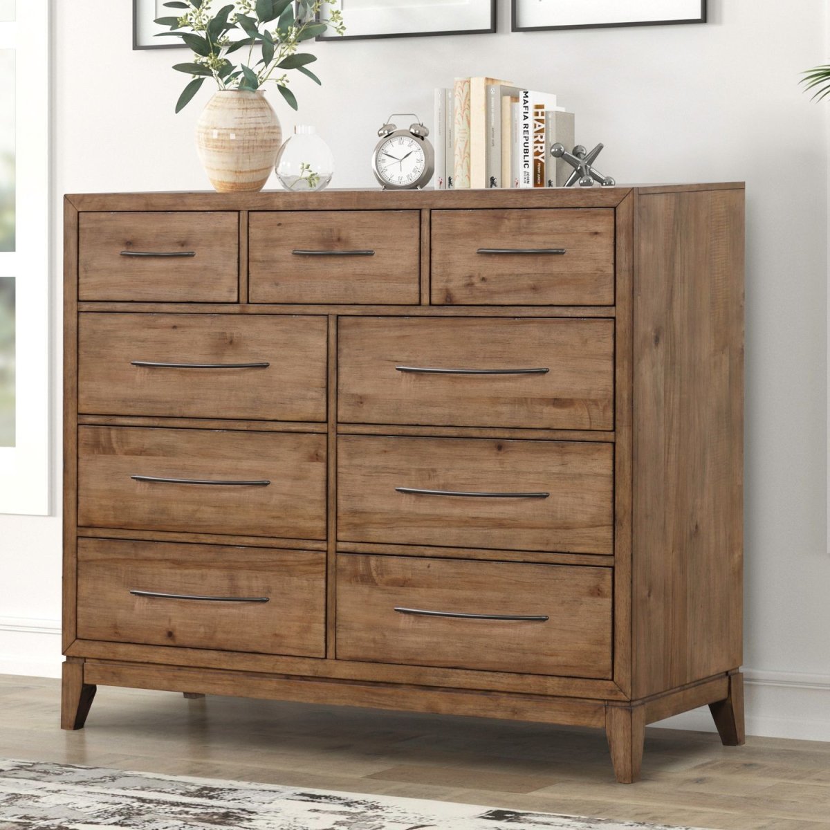 Shaker Lakes - 9 Drawer Chesser - Brown Dressers by Liberty Furniture - Walls Furniture & Mattress