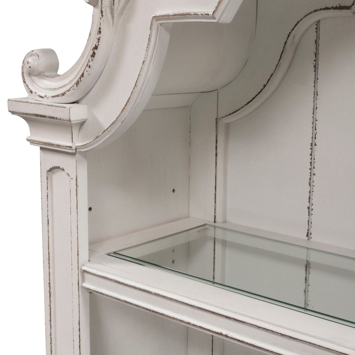 Magnolia Manor - Hutch - Aged White Hutches by Liberty Furniture - Walls Furniture & Mattress
