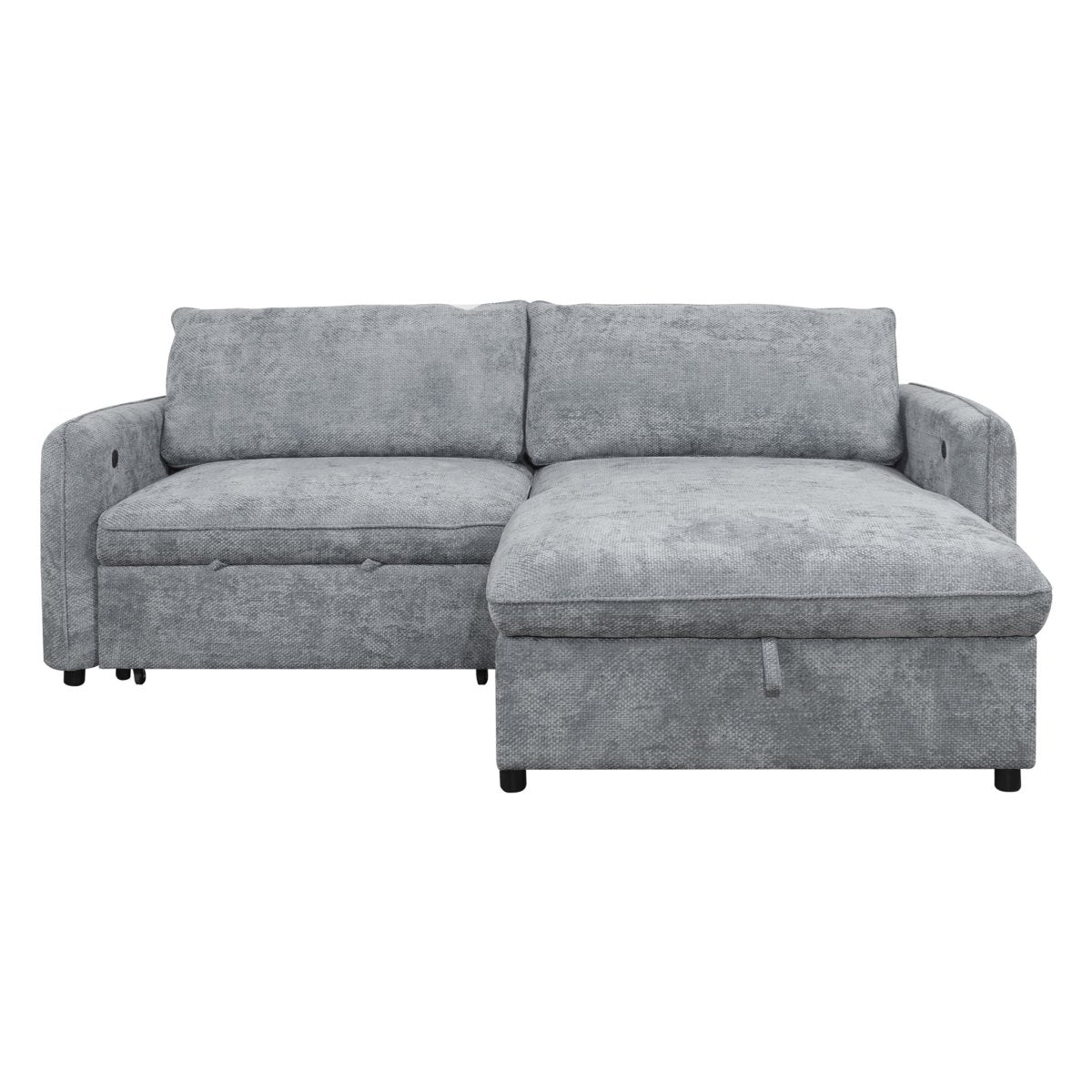 Finn - 2 Piece Sectional (LAF Sofa/Chaise) - Gray Sleeper Sectionals by New Classic - Walls Furniture & Mattress