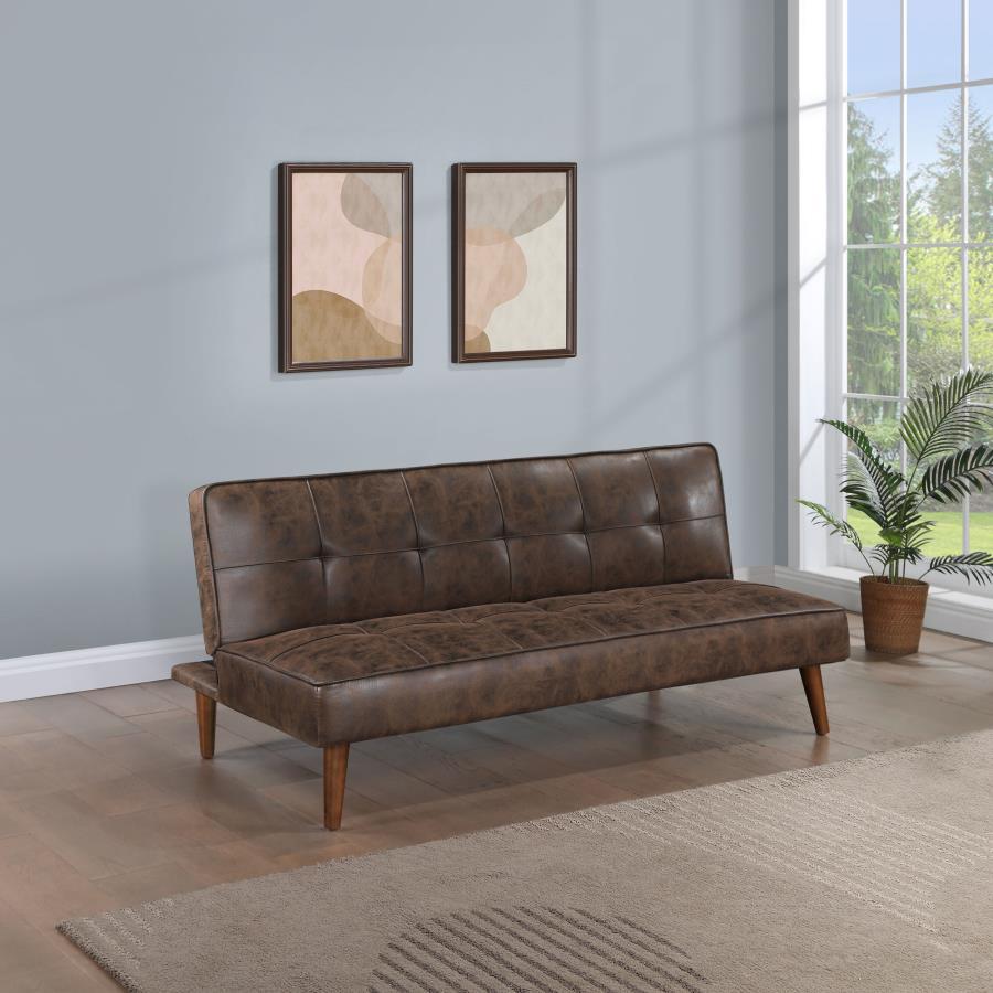 Jenson - Upholstered Tufted Convertible Sofa Bed Futon Sofas by Coaster Fine Furniture - Walls Furniture & Mattress