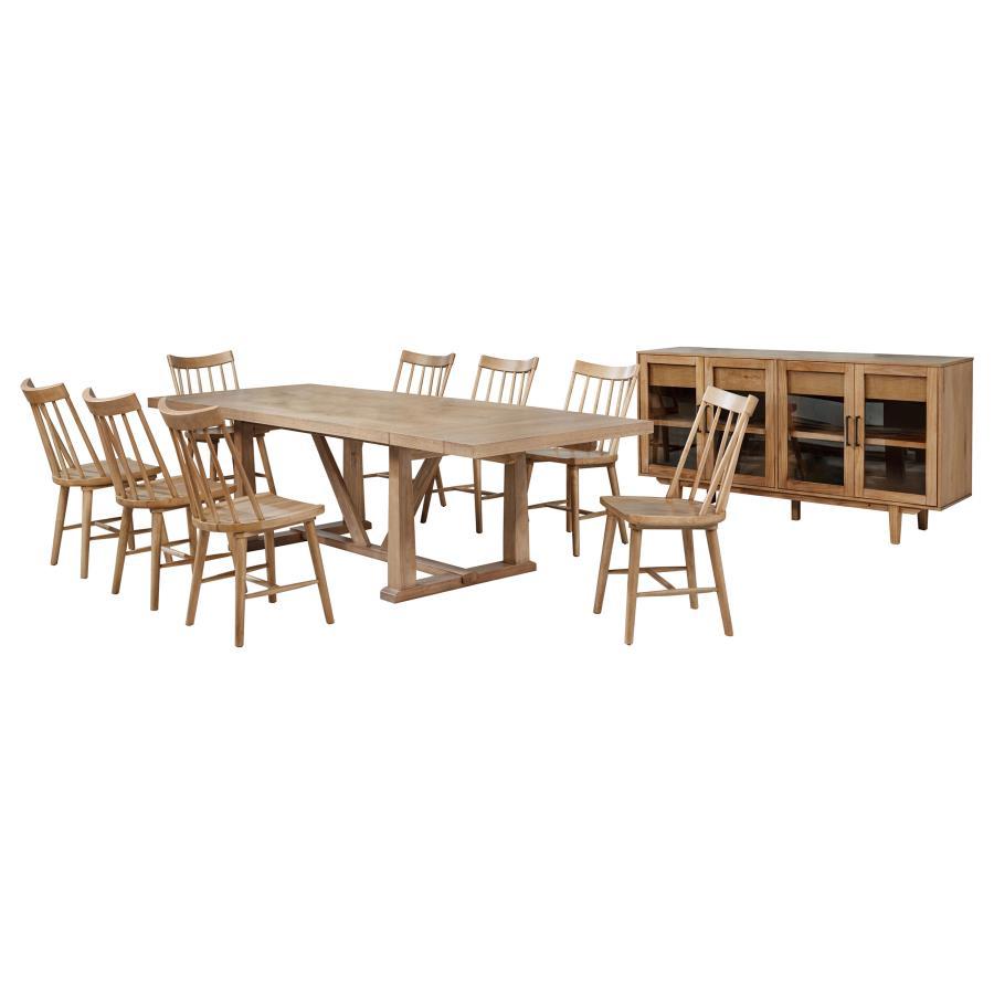 Middleton - 106" Extension Leaf Dining Set 8 + Piece Dining Room Sets by Coaster Fine Furniture - Walls Furniture & Mattress