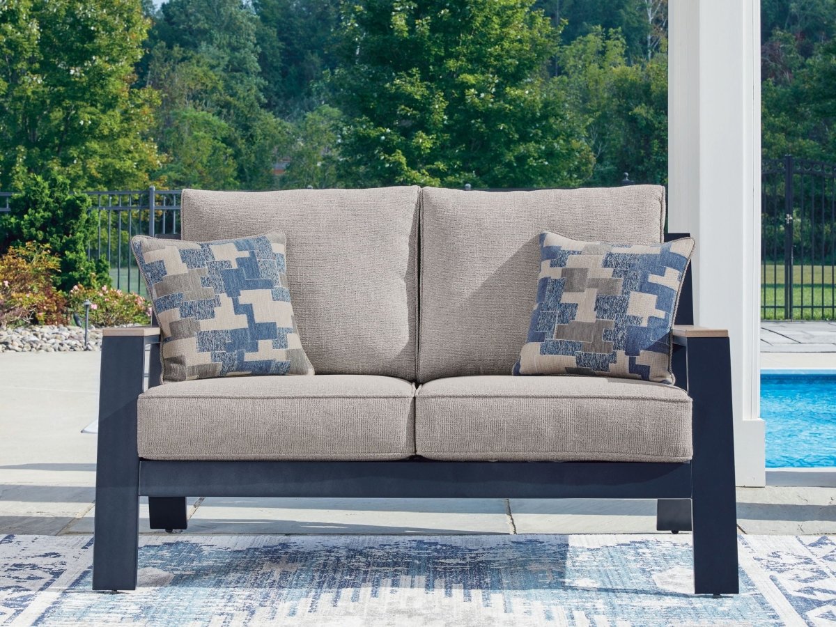 East Beach - Loveseat With Cushion - Blue Loveseats by Signature Design by Ashley® - Walls Furniture & Mattress