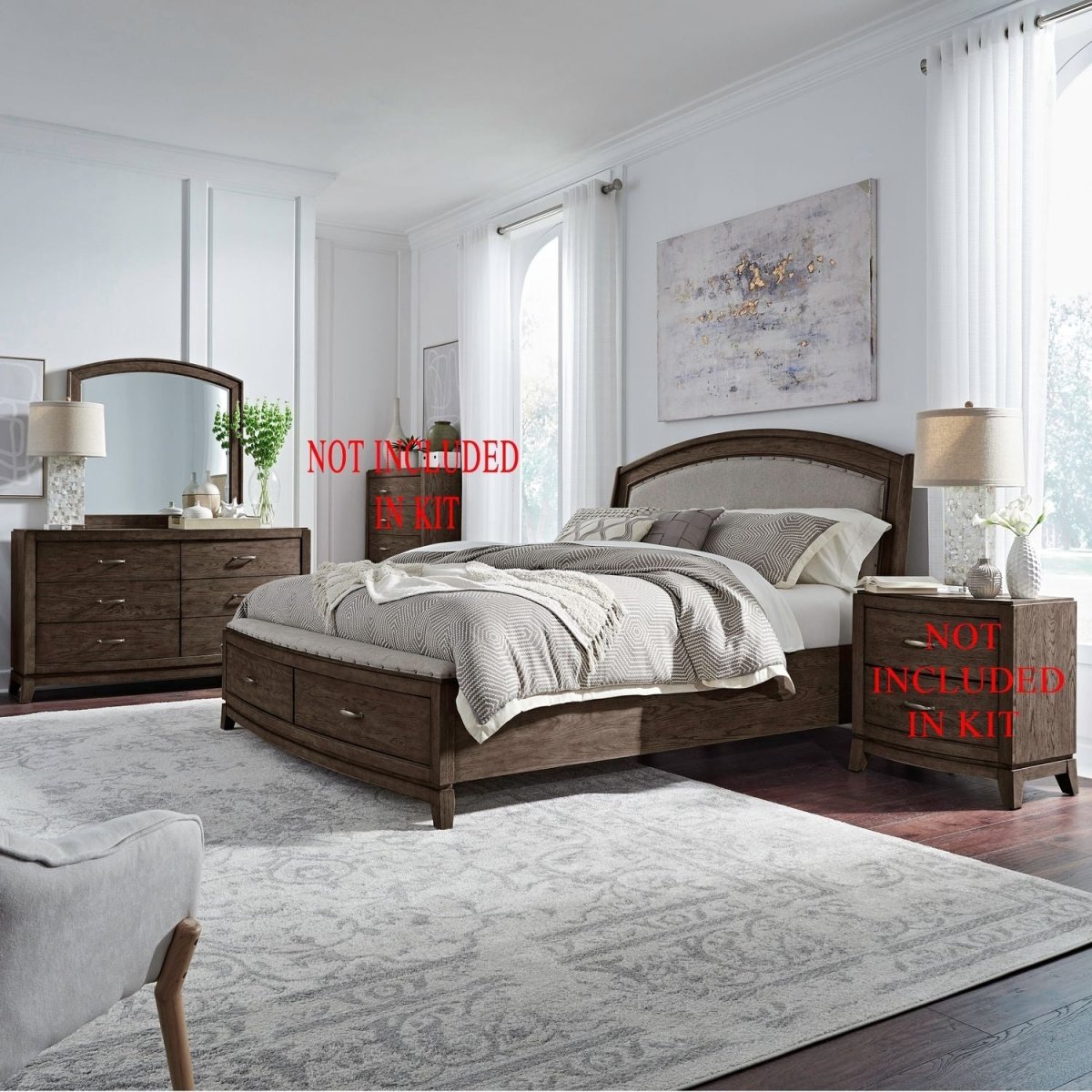 Avalon - Upholstered Bedroom Set 3 Piece Bedroom Sets by Liberty Furniture - Walls Furniture & Mattress
