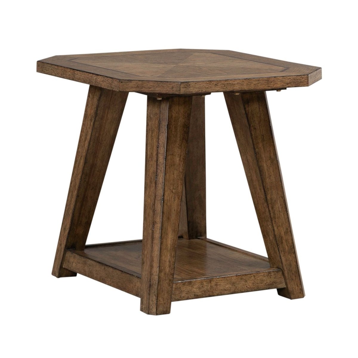Carolina Park - Octagonal End Table - Brown End Tables by Liberty Furniture - Walls Furniture & Mattress
